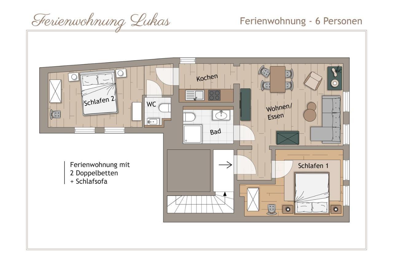Ferienwohnung Lukas - Lehm Erleben 坦哲蒙 外观 照片